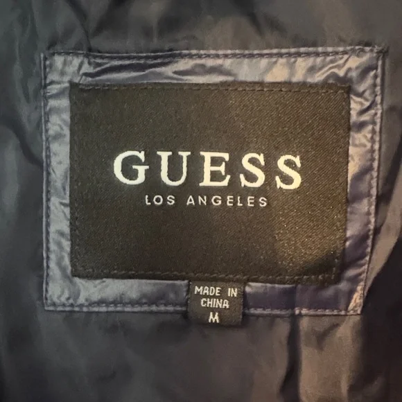 Guess Navy Blue Puffer Jacket - Picture 2 of 6